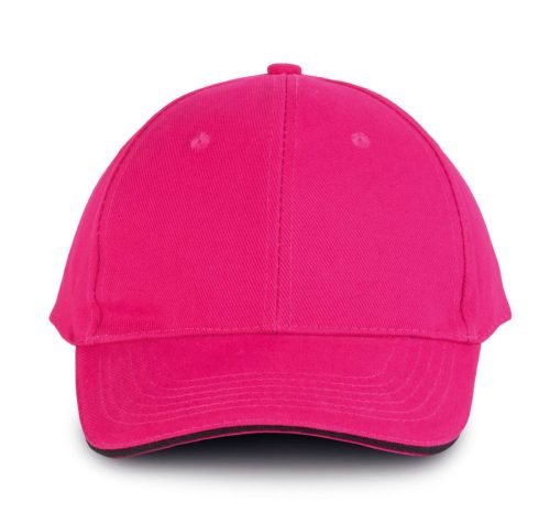 KP011 hat paneles Baseball sapka K-UP, Fuchsia/Black-U