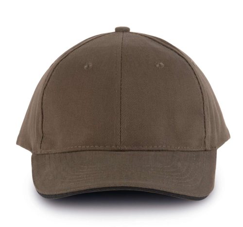 KP011 hat paneles Baseball sapka K-UP, Khaki/Black-U