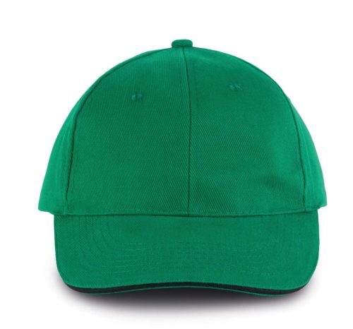 KP011 hat paneles Baseball sapka K-UP, Kelly Green/Black-U