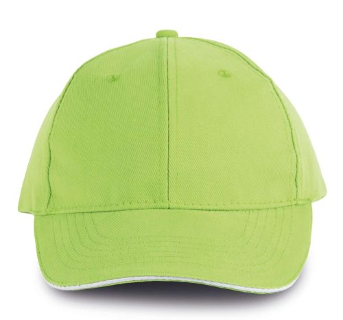 KP011 hat paneles Baseball sapka K-UP, Lime/White-U