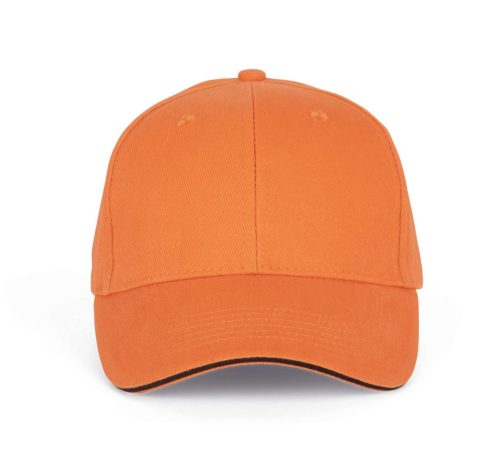 KP011 hat paneles Baseball sapka K-UP, Orange Zest/Dark Grey-U