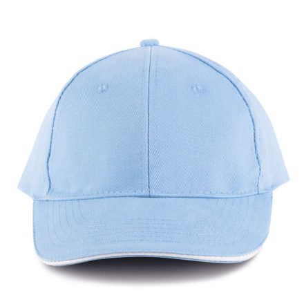 KP011 hat paneles Baseball sapka K-UP, Sky Blue/White-U