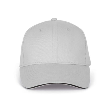 KP011 hat paneles Baseball sapka K-UP, Snow Grey/Dark Grey-U