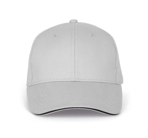 KP011 hat paneles Baseball sapka K-UP, Snow Grey/Dark Grey-U