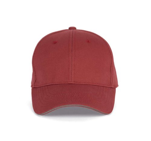 KP011 hat paneles Baseball sapka K-UP, Terracotta Red/Slate Grey-U