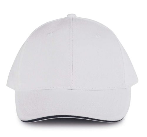 KP011 hat paneles Baseball sapka K-UP, White/Navy-U