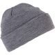 KP031 kötött duplafalu unisex sapka K-UP, Grey Heather-U