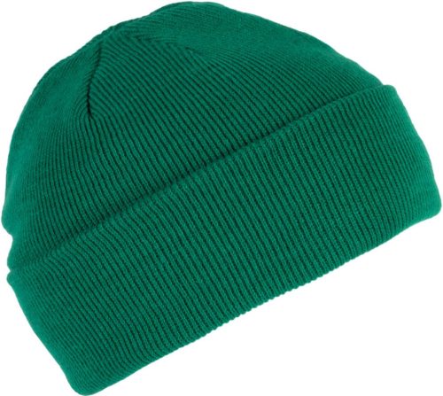 KP031 kötött duplafalu unisex sapka K-UP, Kelly Green-U