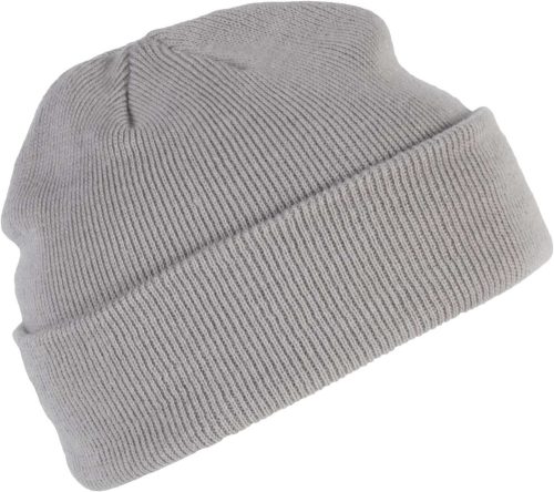 KP031 kötött duplafalu unisex sapka K-UP, Light Grey-U