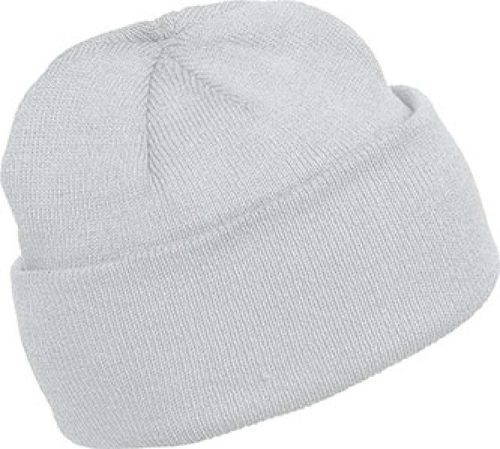 KP031 kötött duplafalu unisex sapka K-UP, White-U