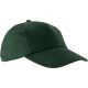 KP034 öt paneles műanyag csatos baseball sapka K-UP, Forest Green-U