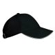 KP042 gyerek baseball sapka hat paneles fém csatos K-UP, Black/White-U