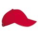 KP042 gyerek baseball sapka hat paneles fém csatos K-UP, Red/White-U