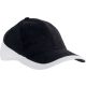 KP045 kétszínű baseball sapka, 6 paneles K-UP, Black/White-U