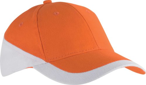 KP045 kétszínű baseball sapka, 6 paneles K-UP, Orange/White-U