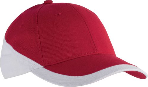 KP045 kétszínű baseball sapka, 6 paneles K-UP, Red/White-U