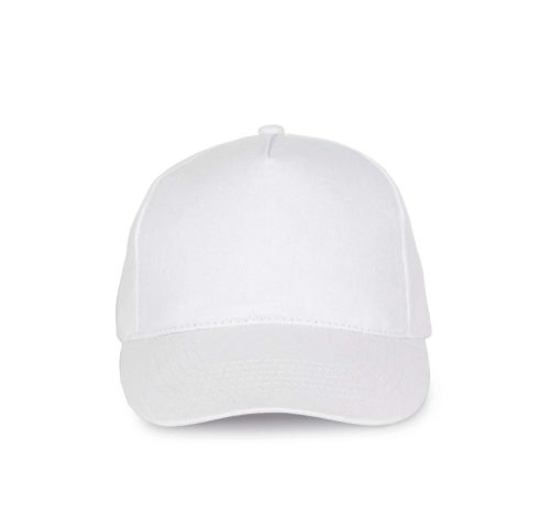 KP051 öt paneles pamut baseball sapka K-UP, White-U