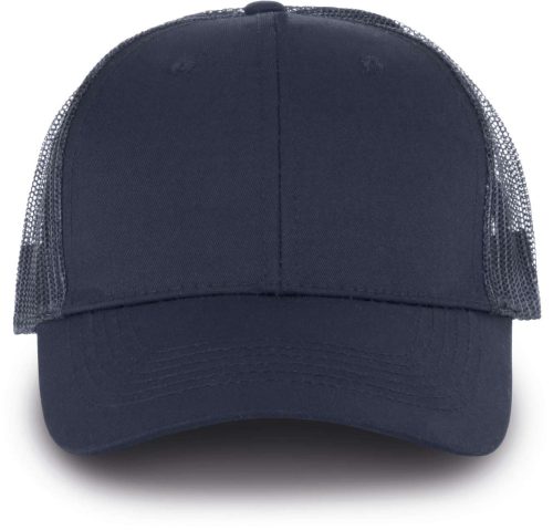 KP110 műanyag csatos 6 paneles hálós baseball sapka K-UP, Navy/Navy-U