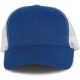 KP110 műanyag csatos 6 paneles hálós baseball sapka K-UP, Royal Blue/White-U