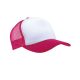 KP111 hálós baseball sapka 5 paneles K-UP, White/Fuchsia-U