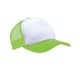 KP111 hálós baseball sapka 5 paneles K-UP, White/Lime-U