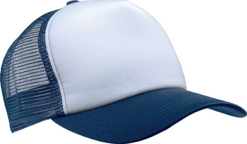 KP111 hálós baseball sapka 5 paneles K-UP, White/Navy-U