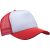 KP111 hálós baseball sapka 5 paneles K-UP, White/Red-U