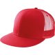 KP113 TRUCKER baseball sapka, 6 paneles K-UP, Red-U