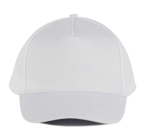 KP116 öt paneles pamut baseball sapka K-UP, White-U