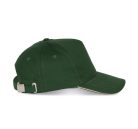 KP124 SANDWICH baseball sapka 5 paneles, pamut twill anyagból K-UP, Forest Green/Beige-U