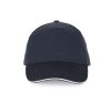 KP124 SANDWICH baseball sapka 5 paneles, pamut twill anyagból K-UP, Navy/White-U