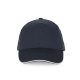 KP124 SANDWICH baseball sapka 5 paneles, pamut twill anyagból K-UP, Navy/White-U