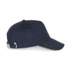 KP124 SANDWICH baseball sapka 5 paneles, pamut twill anyagból K-UP, Navy/Yellow-U