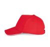 KP124 SANDWICH baseball sapka 5 paneles, pamut twill anyagból K-UP, Red/White-U