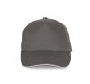 KP124 SANDWICH baseball sapka 5 paneles, pamut twill anyagból K-UP, Slate Grey/Light Grey-U