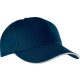 KP130 tépőzáras öt paneles pamut baseball sapka K-UP, Navy/White-U