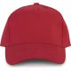 KP133 fémcsatos 5 paneles pamut baseball sapka K-UP, Red-U