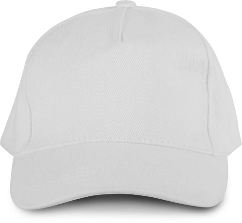 KP133 fémcsatos 5 paneles pamut baseball sapka K-UP, White-U