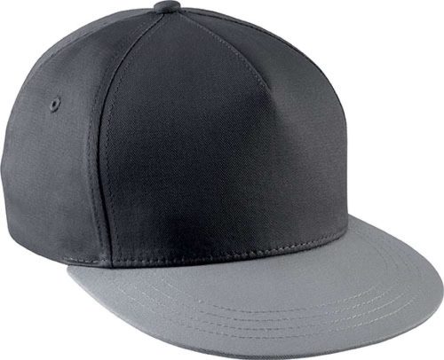 KP139 5 paneles, műanyag csatos baseball sapka K-UP, Dark Grey/Light Grey-U