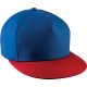 KP139 3 paneles, műanyag csatos baseball sapka K-UP, Royal Blue/Red-U