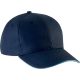 KP153 szendvics ellenzős 6 paneles baseball sapka K-UP, Navy/Sky Blue-U