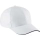 KP153 szendvics ellenzős 6 paneles baseball sapka K-UP, White/Navy-U