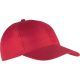 KP156 baseball sapka 6 paneles poliészter K-UP, Red-U