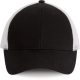 KP158 hálós baseball sapka hat paneles, poliészter K-UP, Black/White-U