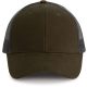 KP158 hálós baseball sapka hat paneles, poliészter K-UP, Dark Khaki/Dark Grey-U