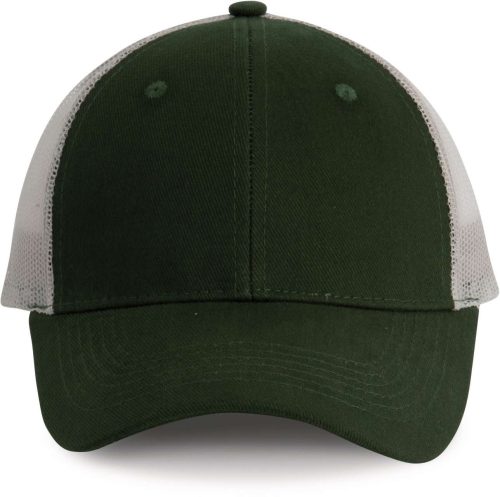 KP158 hálós baseball sapka hat paneles, poliészter K-UP, Forest Green/Light Grey-U