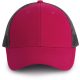 KP158 hálós baseball sapka hat paneles, poliészter K-UP, Fuchsia/Dark Grey-U