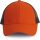 KP158 hálós baseball sapka hat paneles, poliészter K-UP, Spicy Orange/Dark Grey-U