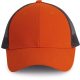 KP158 hálós baseball sapka hat paneles, poliészter K-UP, Spicy Orange/Dark Grey-U