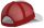 KP158 hálós baseball sapka hat paneles, poliészter K-UP, White/Red-U